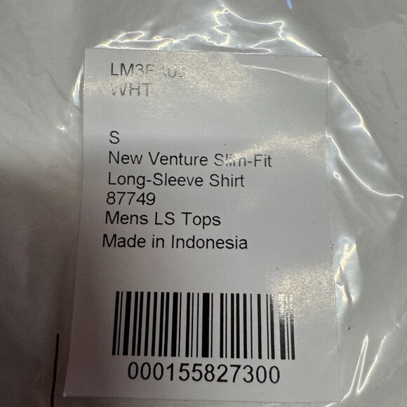 BNWT Lululemon New Venture Long-Sleeve Shirt Slim-Fit, White, sizes in details - Picture 6 of 7